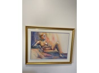 Howard Kallen Painting W/ Gold Frame - Nude Woman '92