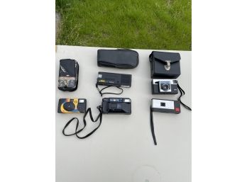 Five Vintage Cameras - Keystone, Ricoh, Kodak, Etc.