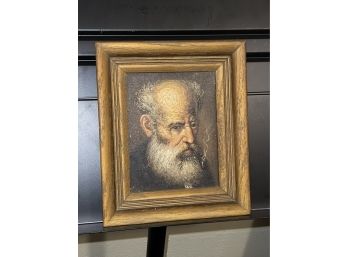 Early Small Oil Painting Of Man