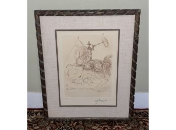 Salvador Dali Etching Don Quixote Artist Proof - Signed In Pencil By Dali.