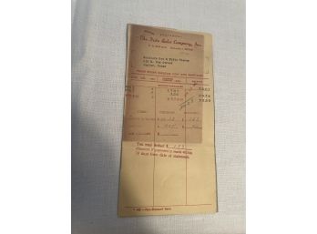 The Frito Sales Company Invoice For Muellers Red & White Stores Taylor TX 1950s
