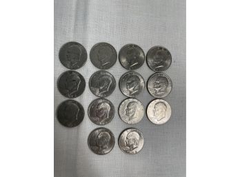 1970s One Dollar Coins Lot 14pcs