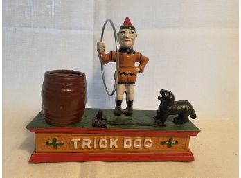 Cast Iron Trick Dog Bank
