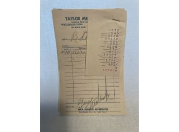 Taylor Meat Company 1950 Invoice