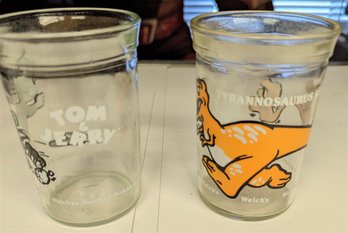 Welch's Collectors Glass, Set Of Two Tom & Jerry And T.Rex