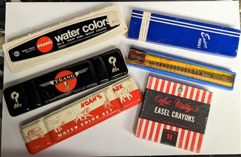 Group Of Vintage Art Supplies