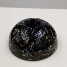 Unusual Lenox Millifiore Glass Candleholder
