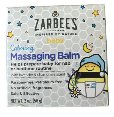 Zarbee's Baby Calming Massaging Balm With Shea Butter, Lavender And Chamomile