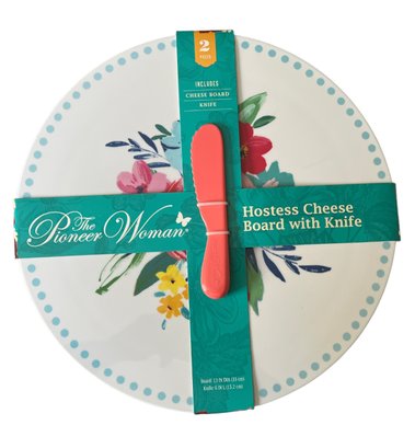 Pioneer Woman Hostess Cheese Board & Knife Set