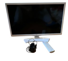 LG 24 Inch White Television With Remote