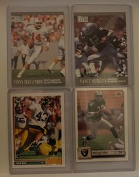 Vintage Lot Of 4 Football Trading Cards