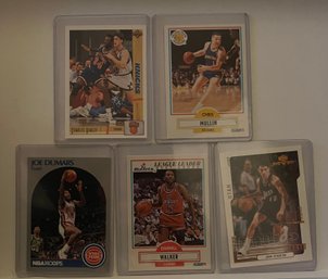 Vintage Lot Of 5 Basketball Trading Cards