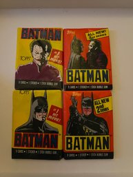 Vintage Lot Of 4 Pack Of Batman Trading Cards