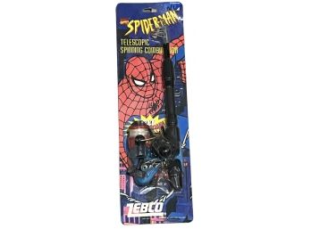 Vintage Amazing Spider Man Zebco Fishing Combo Spincast Telescopic 1995