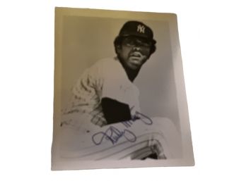 NY Yankees Rudy May Autograph Photo