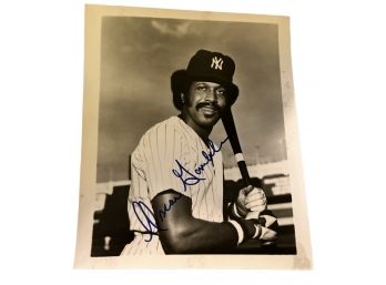 NY Yankees Oscar Gamble Autograph Photo