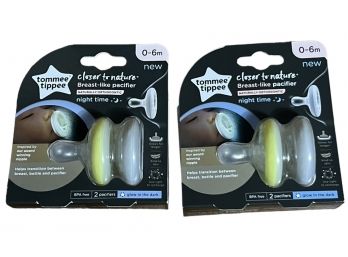 New Lot Of 2 Tommee Tippee Breast Like Pacifier