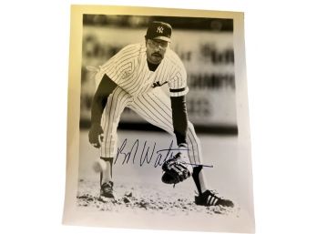 NY Yankees Bob Watson Autograph Photo