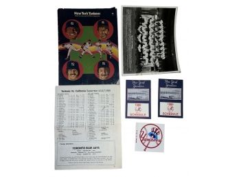 Vintage Lot Of 6 NY Yankees Memorabilia.