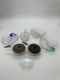 Glass Condiment Service Collection