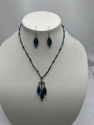 (2) Beaded Necklaces And One Set Of Matching Earrings