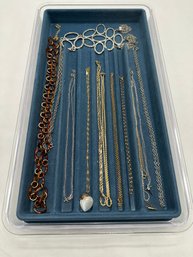 Assorted Necklaces In Necklace Organizer