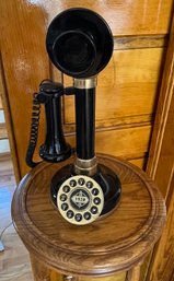 Vintage Phone Stand With Replica Phone