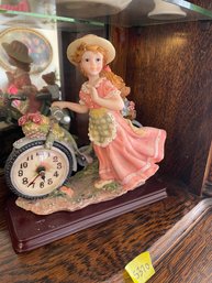 Ceramic Girl On Bicycle Clock