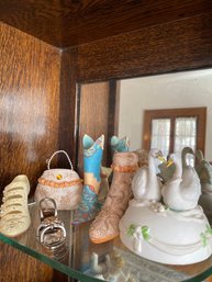 Decorative Swan And Shoe Lot