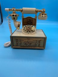 Vintage 1970's DECO-TEL French Victorian Style Rotary Dial Phone