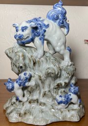 Porcelain Foo Dog Sculpture