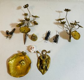 Brass Flora & Fauna Decor Lot