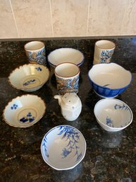 Dragon Styled Cups And Various Bowls