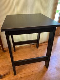 Small Black Laminate End Table