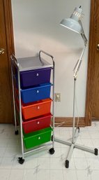 Rainbow-Color Craft Cart And Lamp