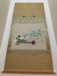 Japanese Hanging Scroll And Wood Box