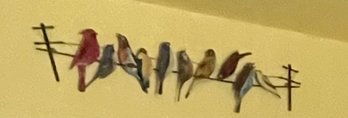 Metal Decorative Birds On A Wire