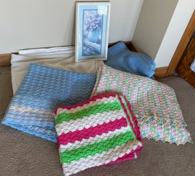 Crocheted Blankets And Wall Art
