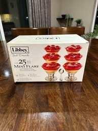 Libbey Set Of 12 Mini Flare Dessert Dishes And Mini Spoons