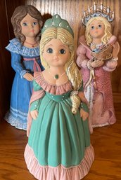 Three Ceramic Princesses