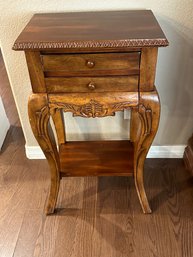 Two Drawer Wooden Accent Table