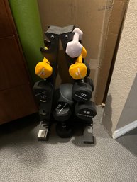 Weight Stand And Dumbells