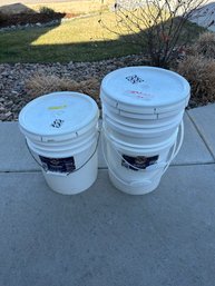 (3) 5-gallon Buckets And Lids