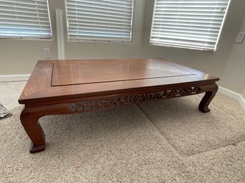 Large Ornate Wooden Coffee Table