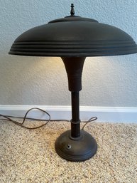Art Deco Mushroom Metal Lamp With Shade