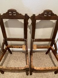 Two Antique Victorian Chair Frames