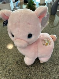 Precious Moments Plush Pig With Tags And Assorted Comic Clippings