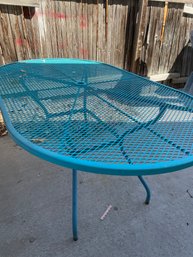 Oval Outdoor All Metal Table