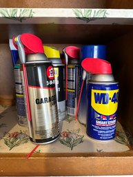 (8) Cans Of WD40 And Silicone Spray