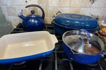 Small Blue Speckleware Roaster And More Blue Items For Your Kitchen!